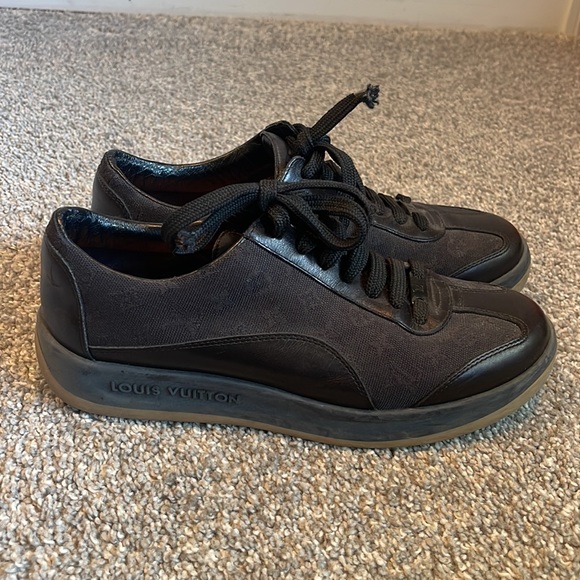 Louis Vuitton Canvas and Leather Monogram Sneakers - Picture 1 of 8